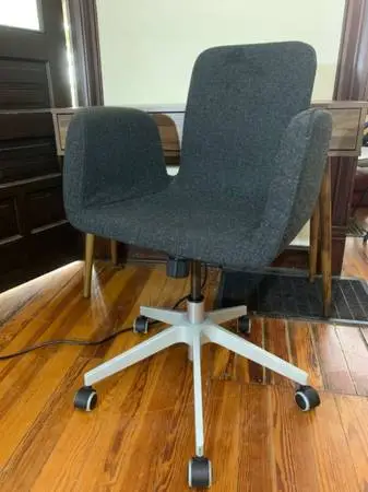 Dark Gray Upholstered IKEA Patrik Office Desk Chair
