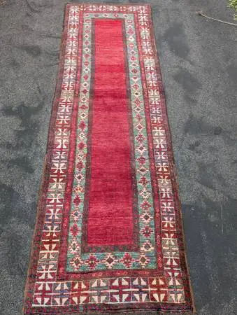 3 x 9 Oriental Runner Rug Wool Hand Knotted Tribal