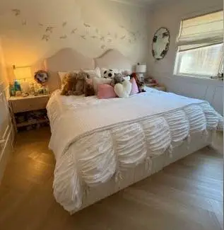 Twin headboard, and base cabinet, mattress, Mirrors of each other for