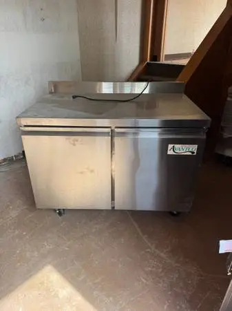 Avantco SS-WT-48R-HC 48 Two Door Worktop Refrigerator with 3 1/2 Bac