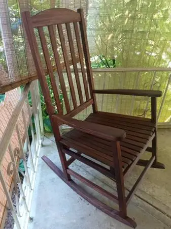 Hampton Bay Porch Rocker Rocking Chair Hard Wood Sturdy Large