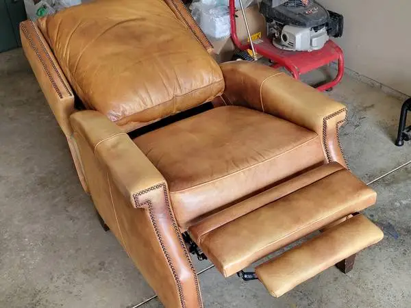 Leather recliner