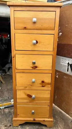 Solid pine wood  tall chest tallboy&lingerie chest high quality L21”*D17”*H5