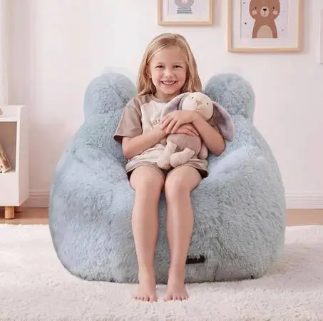 MAXYOYO Bean Bag Chair for Kids, Plush Fabric Bean Bag Chair Comfy Toddler Chair
