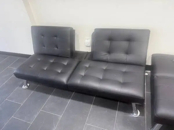 Abbigale 65.8 Faux Leather Reclining Sofa Bed