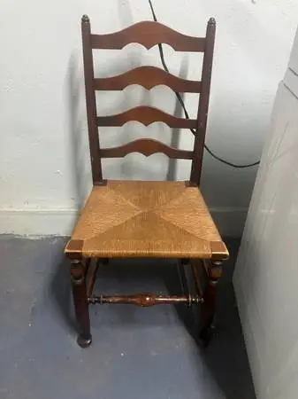 Brown Wooden Dining Living Room Kitchen Solid Wood Chair