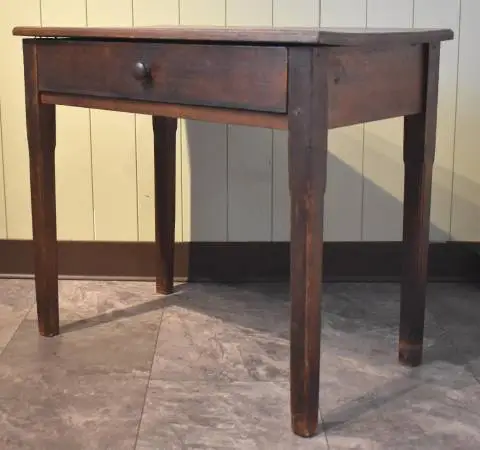 Antique Handmade Wooden Hall Table with drawer