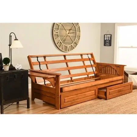 Kodiak Furniture Phoenix Futon Frame in a butternut finish