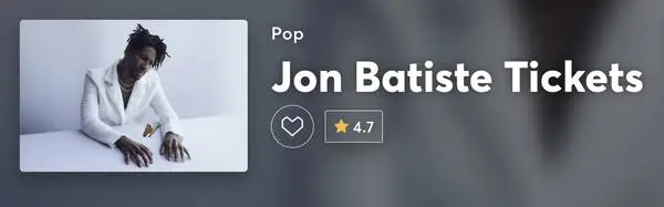 Jon Batiste @ The Greek – 2 Reserved Seats – Priced to Sell!