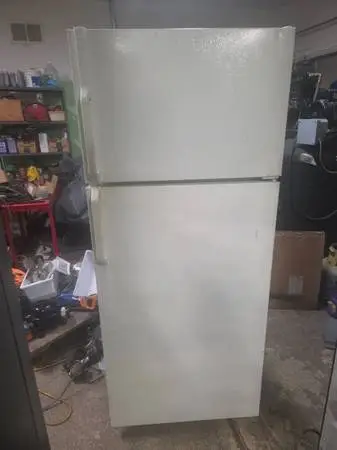 GE profile 18 cubic feet white top freezer refrigerator