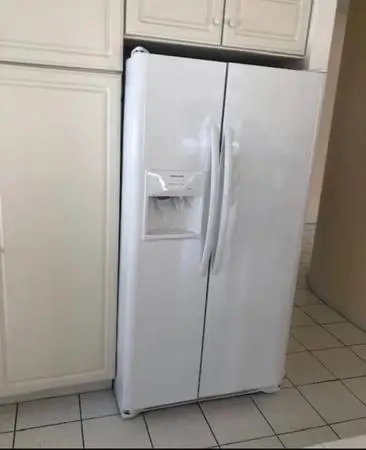 White side-by-side fridge
