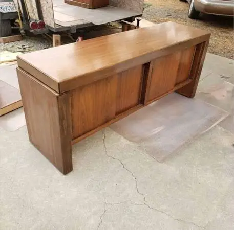 Mid-Century vintage 70  walnut Credenza, Storage cabinet.Buffet  H30