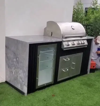 Custom outdoor kitchen BBQ