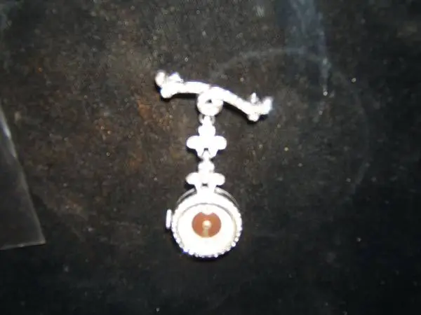 Vintage Crosby Watch Pin Pin Brooch Gold Tone ArtNoveau