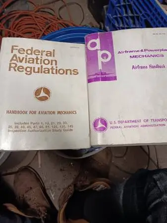Vintage Avation books plus case