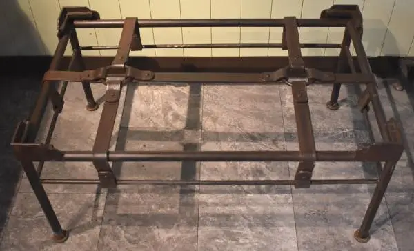Utterly Unique Cast Iron Faux leather Truss Coffee Table Base