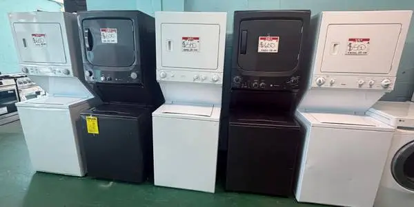 Variety of 27” stackable washer and dryer 20% off