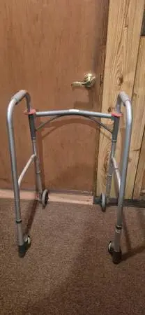 Invacare Folding Walker with Court Side Glides
