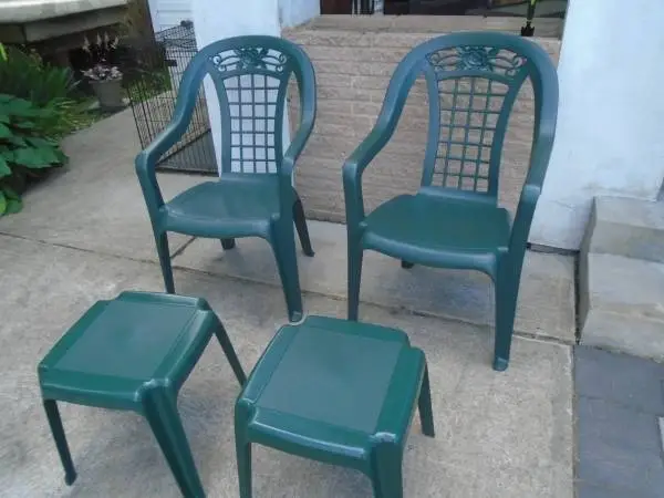 Patio Chairs Forrest Green PVC Set