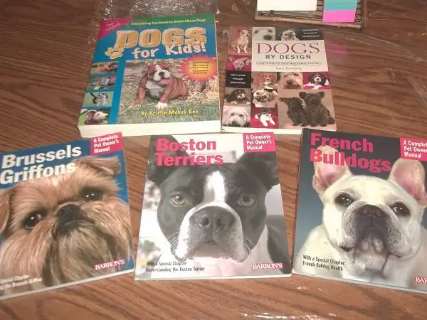 5 Non Fiction Dog Books (1 lg, 1 md, 3 sm)