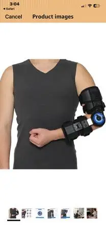 NEW!! Hinged ROM Elbow Brace, Adjustable Post OP Stabilizer for Surgery Recovery
