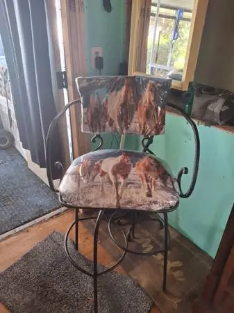 Clock and chair