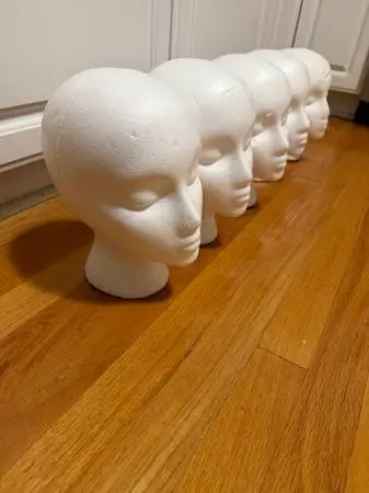 Foam Wig Head, Styrofoam Mannequin Head with Female Face for Multipurp