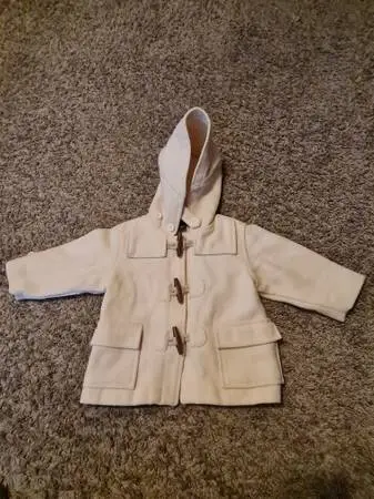 NWOT Banana Republic Baby Size XL Hoodie Button Wool Beige  Sweater