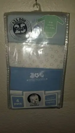 Gerber 4 pack Long Sleeve Onesies Size 3 to 6 months BRAND NEW