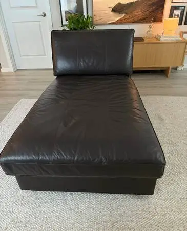Ikea Kivik lounge in grann/ Bomstad dark brown leather