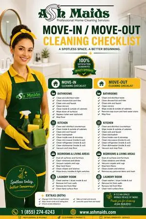 Moving in or moving out? Let Ash Maids handle the cleaning!