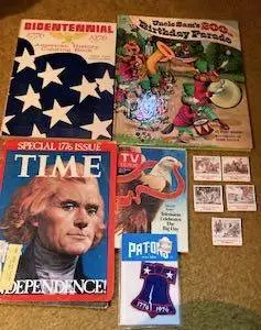 US Bicentennial TIME MAGAZINE Set 5 Matchbooks TV GUIDE Coloring Book+