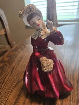 Vintage Florence Ceramics Clarissa Royal Red Girl Figurine