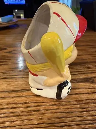 Vintage Baseball Boy Head Vase