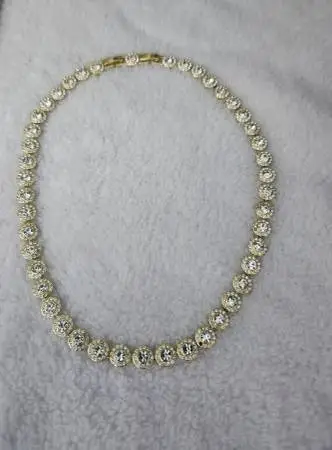 Swarovski Angelic Crystal Necklace - gold -    16 inches co