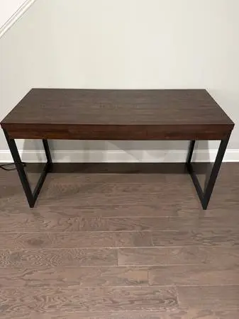 **55 Black Espresso Wood Office Desk**