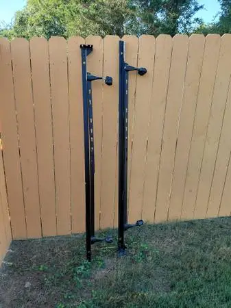 An almost new metal bed frame for sale