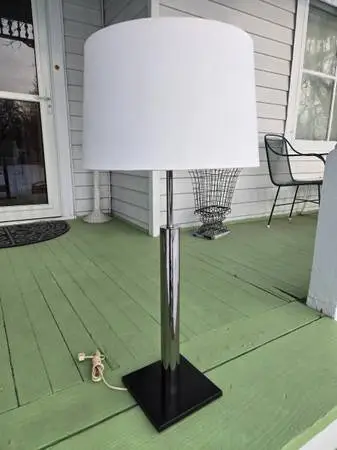 Mid Century Modern Chrome Lamp by Nessen