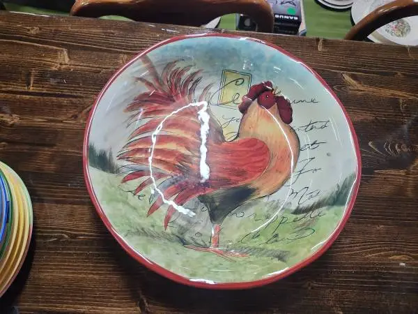 Decorative Rooster Bowl