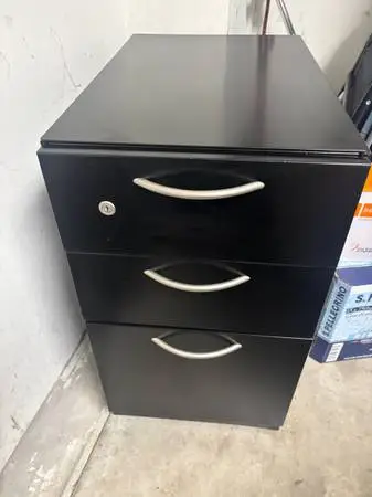 Steelcase 3 door cabinet under desk heavy duty