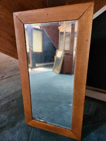 Antique Oak Mirror