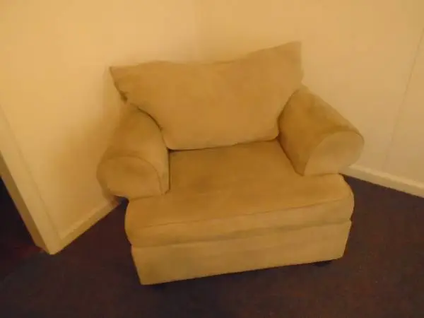Accent Armchair Oversized Beige Velour