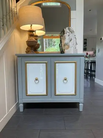Gray cabinet, buffet, credenza, sideboard or tv stand
