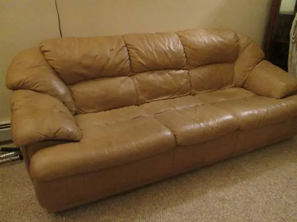 High Grade Leather Sofa/Couch - Beige