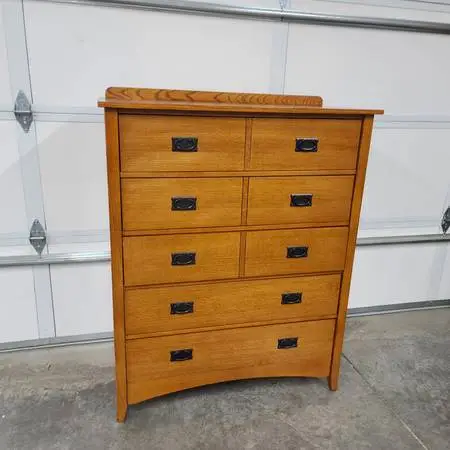 Gorgeous Mission Style Tallboy Dresser