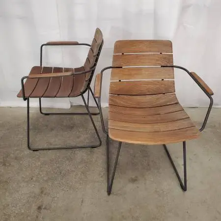 Set of 2 Gloster William Teak Dining Chairs (A)