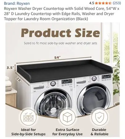 Washer dryer countertop