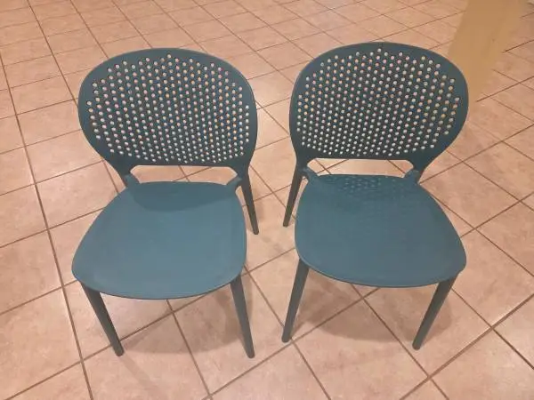 2 Decorative Plastic/Rubber Chairs