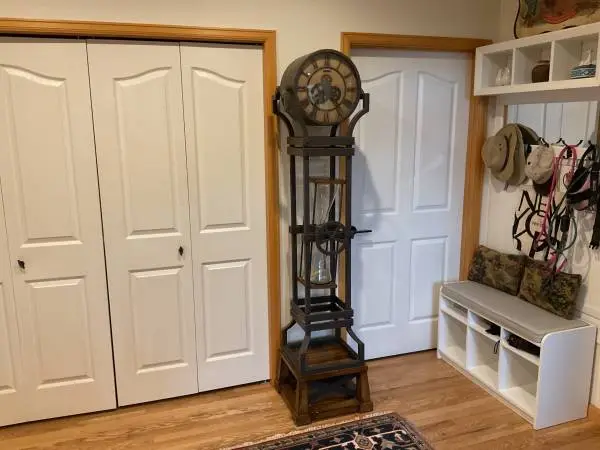 Industrial style hour glass clock( very cool)