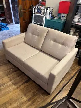 Comfy Tan Loveseat